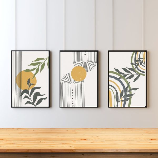 Canvas Wall art: Shades of green boho wall art