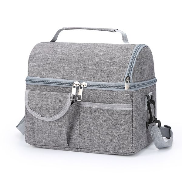 lnsulated Lunch Bag, Large Cooler Box Milk Preservation Bag - Grey