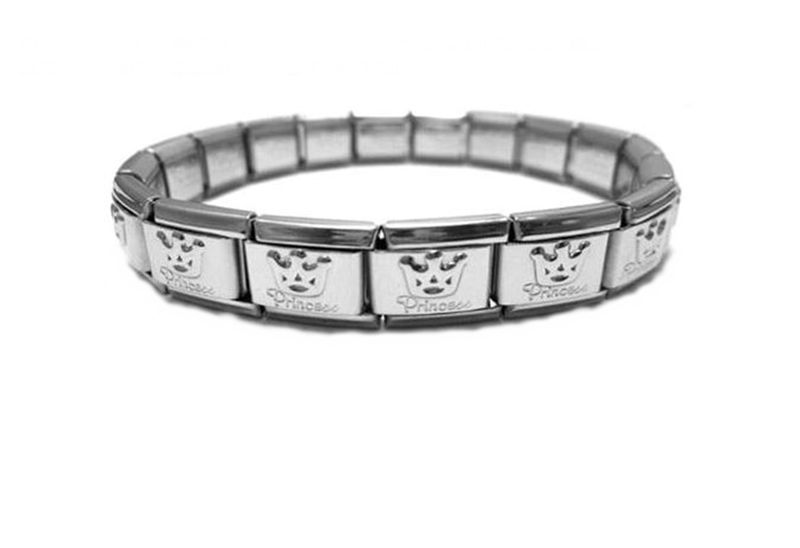 Italian Charm Nomination Bracelet Princess - 18Link -9mm