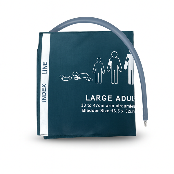 NIBP Blood Pressure Cuff - Large Adult (33-47cm) Reusable Latex-Free