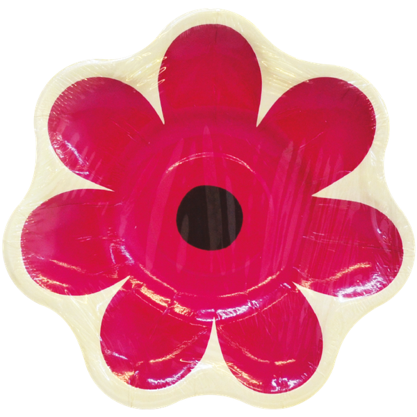 Pink Floral Paper Plates
