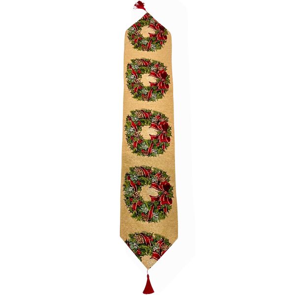 Classy Christmas Wreath Table Runner