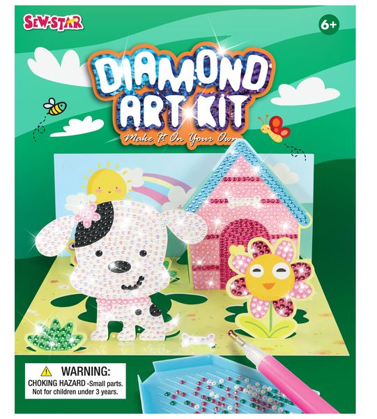 Sew-Star Diamond Art Kit - Make It Your Own Puppy House