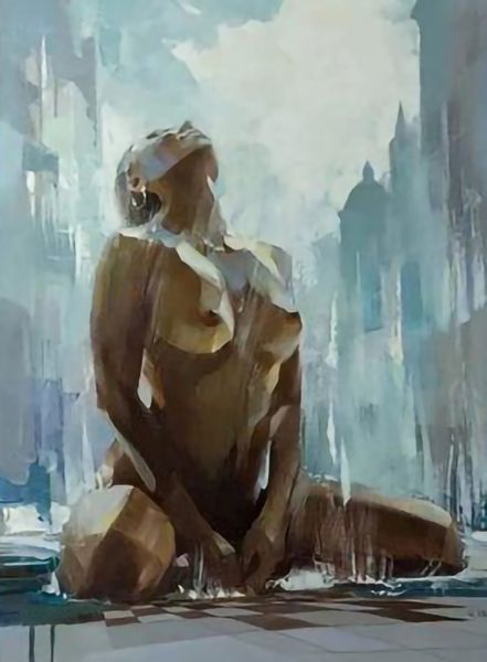 Canvas Wall Art-Shower Girl