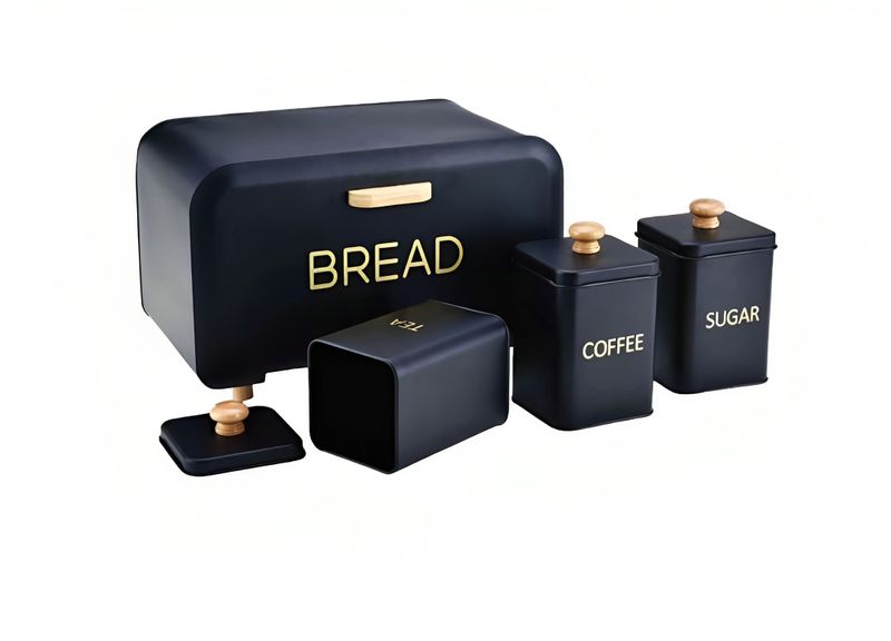 Bread Bin Storage Box With Lid-3 Piece - Storage Containers-Takemehome