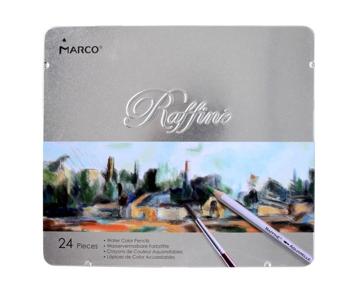 Marco Raffine Aquarelle Pencils 24 Piece Tin Set