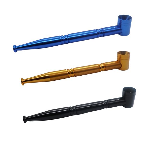 Herb and Cannabis Smoking Pipe Metal - 15cm - 3 Piece Bundle 2