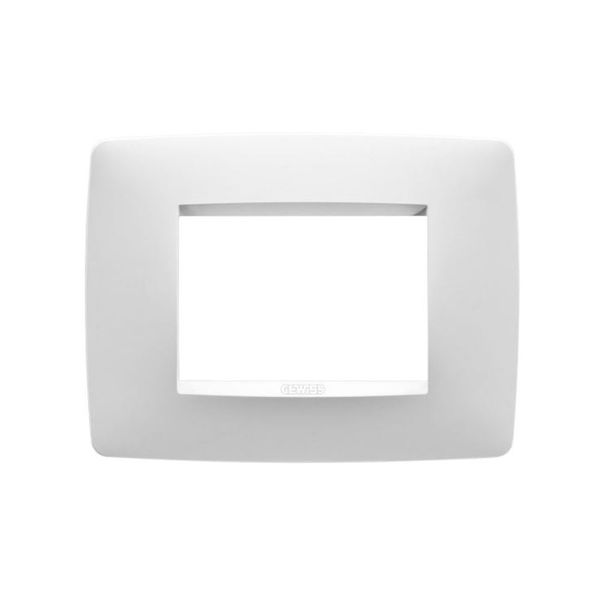 GEWISS - Satin White CHORUS ONE 3-Gang Cover Plate