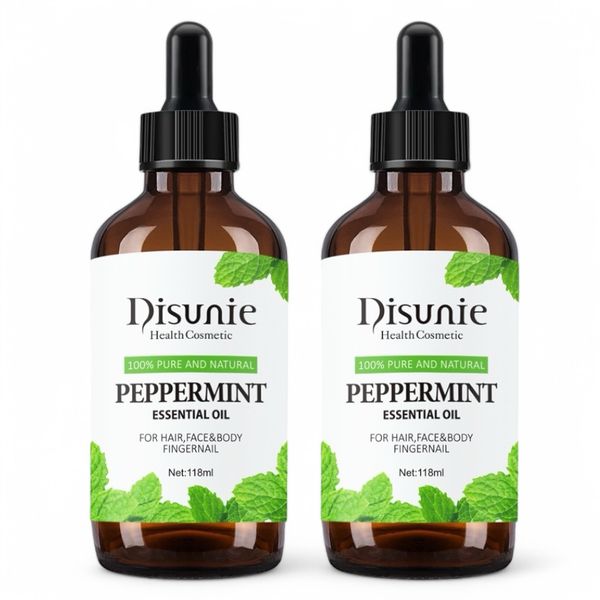 Disunie Peppermint Essential Oil 118ml Fragrance Oil Air Humidifier - 2 Pac