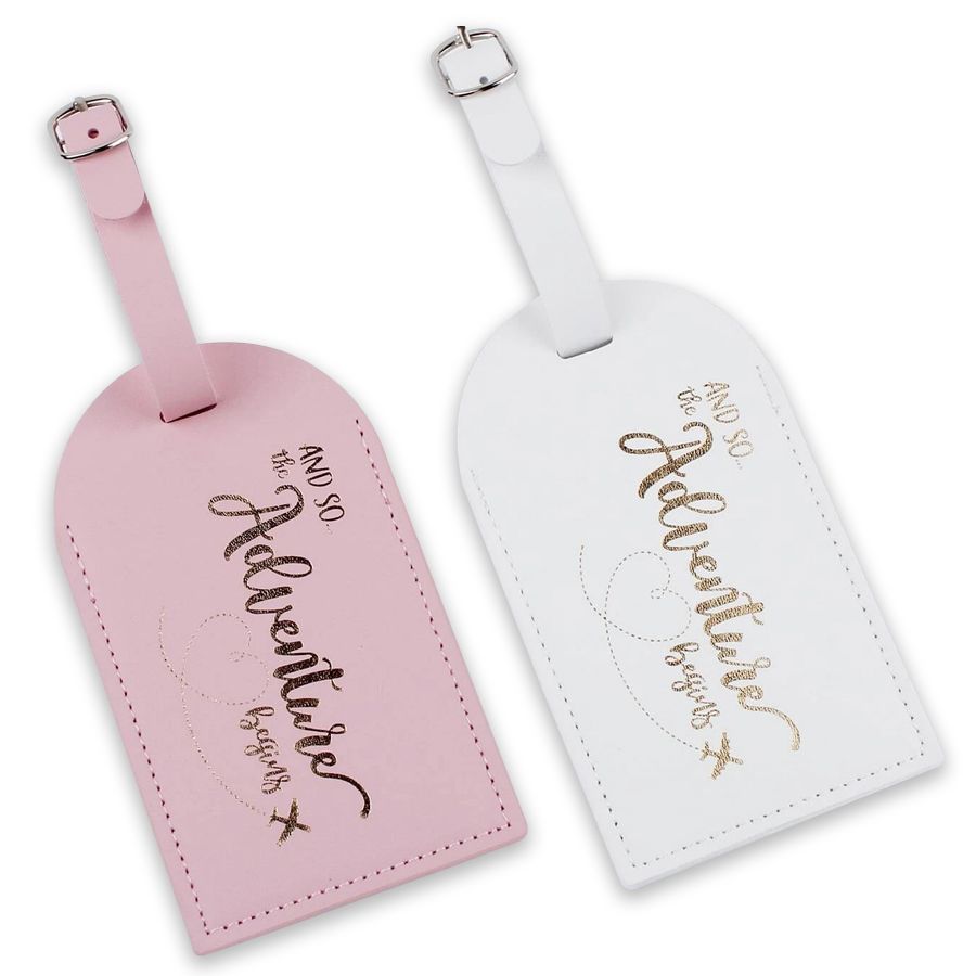 And so the adventure begins Matching Travel Luggage Tag - Set of 2