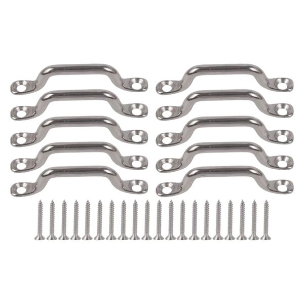 Tool DIY 304 Stainless Steel Durable Handles Set of 10 - 6.5cm