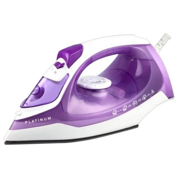 Platinum 2000W Steam Purple Non stick Self-Cleaning Iron Anti-drip