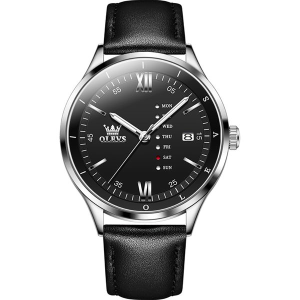 Watches for Men Luminous Trend Business Quartz Watch Leather Strap