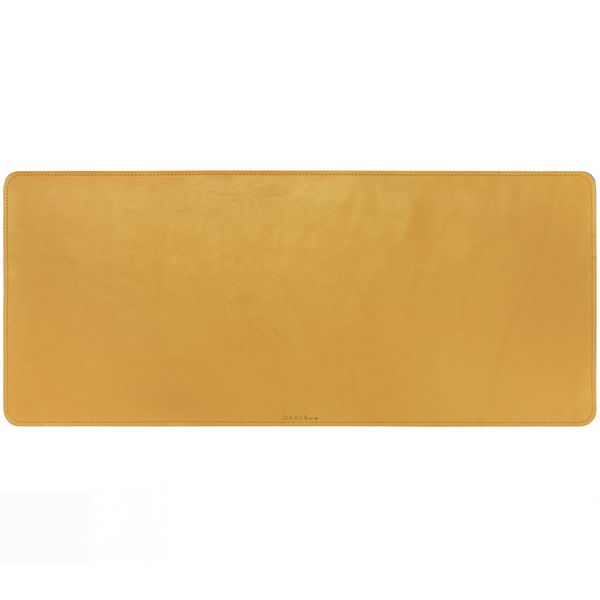 DAREhue - Mustard Yellow Genuine Leather Desk Mat