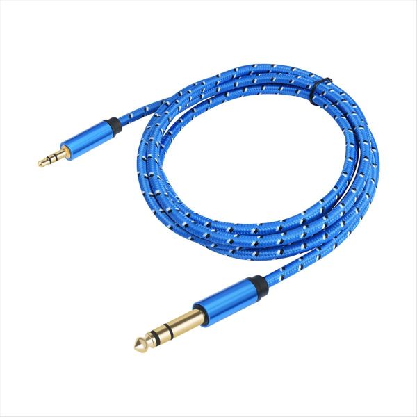 3.5Mm To 6.35Mm Adapter Aux Cable for Mixer Amplifier 300Cm
