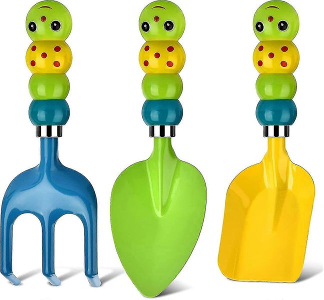 Tool Kit Children's Garden Tool Set Trowel Shovel Rake Safe Toys - 3 Pieces