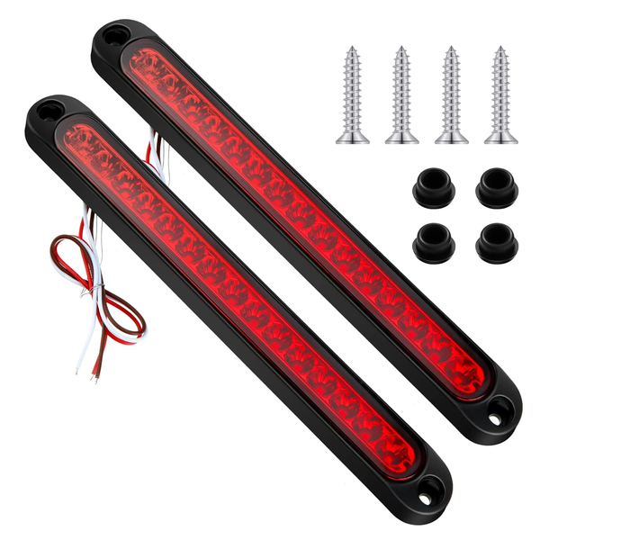 10In 15 LED Trailer Tail Light Bar Stop Turn Assembly Third Brake Strip