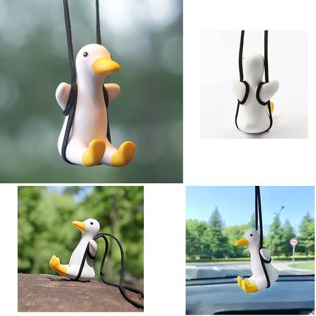 Bibemorol Cute Swing Duck Car Ornament, Mirror Hanging Car Interior  Accessories, Swinging Duck Car Hanging Ornament for Rear View Mirror price  in UAE,  UAE