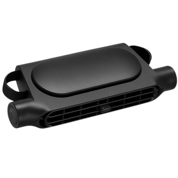 Car Seat Headrest-Mounted Neck Fan - Black