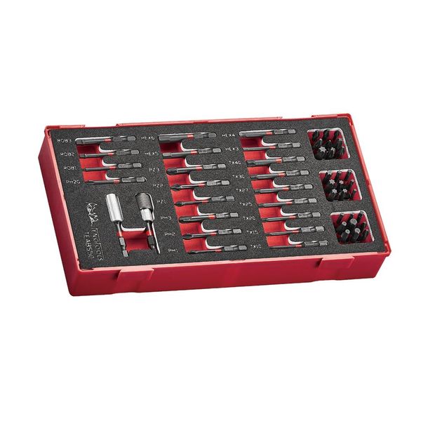 TengTools - 1/4inch DriveImpact Bit Set in EVA Foam, 50 Pieces
