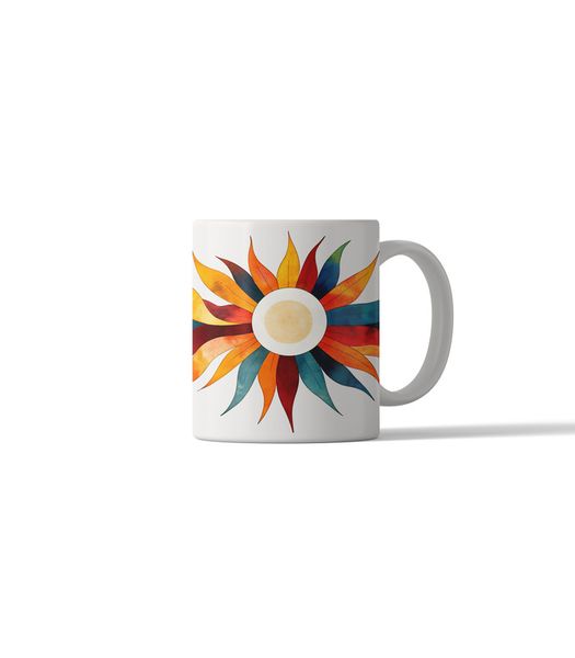 Printed Coffee Mug - Retro Tribal Design DSG 6