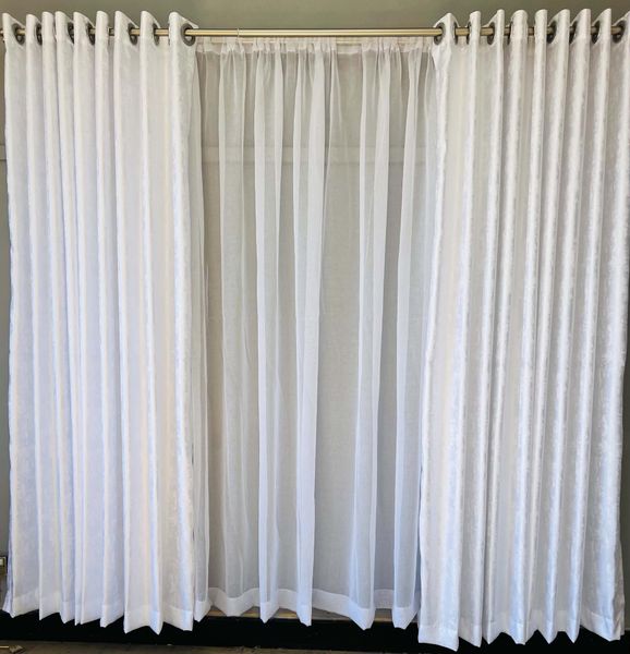 White Cloudy Eyelet Curtain &amp; Lace