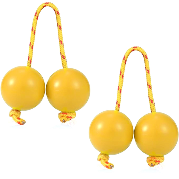 2 Pairs Rhythmic Ball, For Kids Adults Parties Musical Class, Yellow