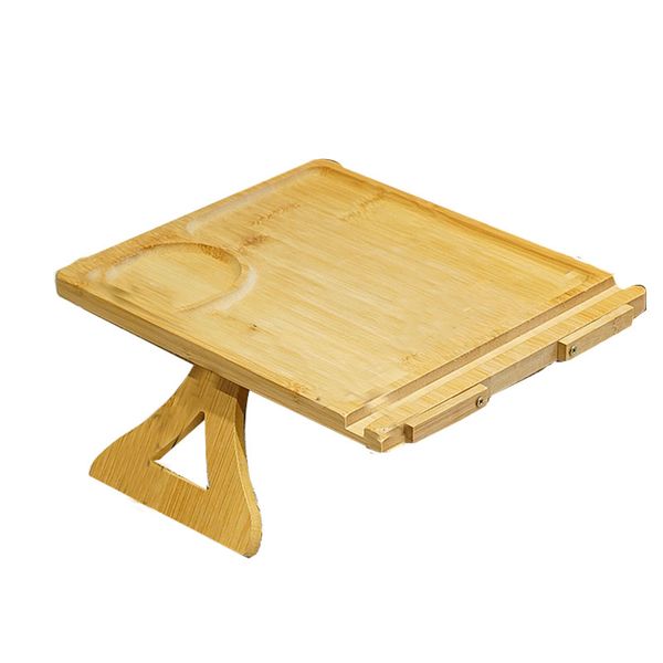 Foldable Bamboo Sofa Armrest Table