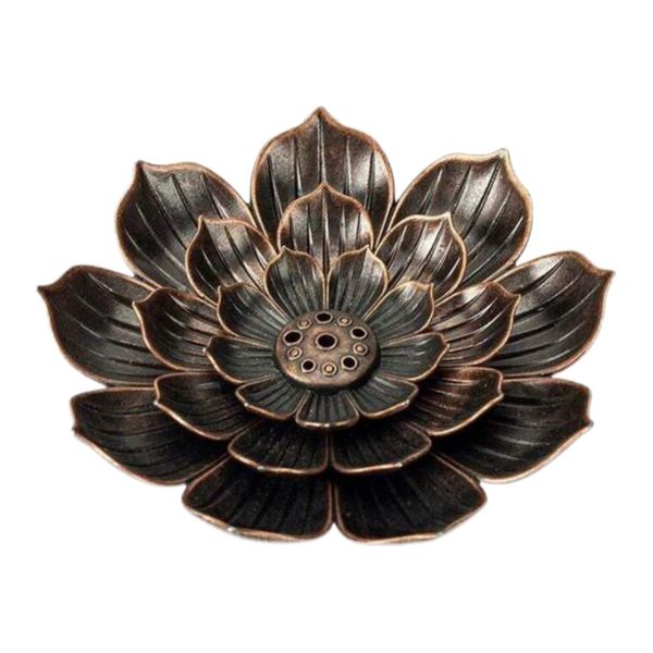 Alloy Three Layer Lotus Incence Burner With 5 Holes