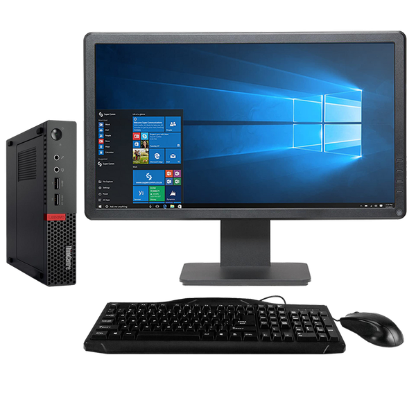 Lenovo ThinkCentre M910q Combo with Lenovo 19'' Wide Flat Screen Monitor