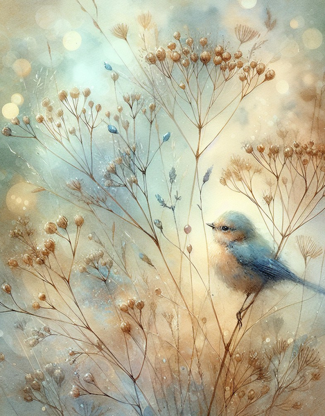 Canvas cm Home Decor Wall Art -Little Blue Bird