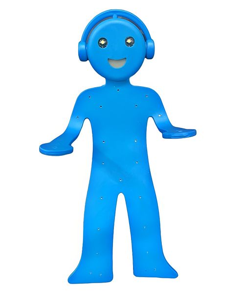 Bending Man Booklight LED Light Up Bookmark Phone Stand - Blue