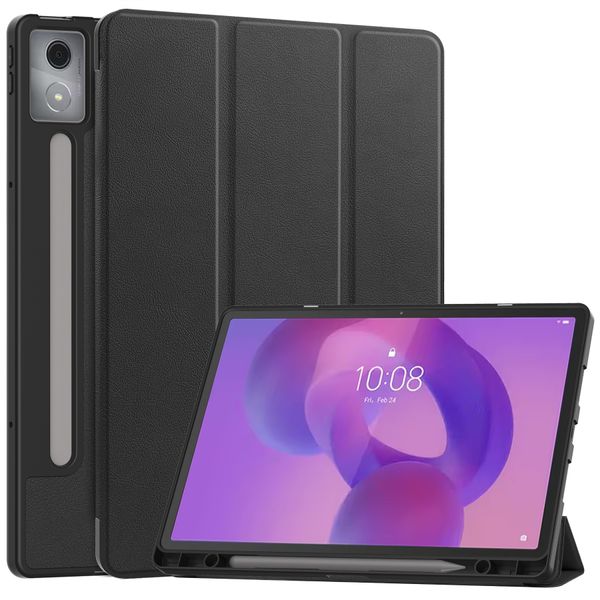 Solid Color Tablet Case with Pen Slot Compatible with Lenovo ldea Tab Pro