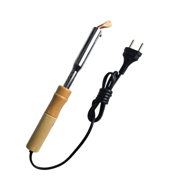 Wide Copper Point Soldering Iron 75w - Wooden Handle