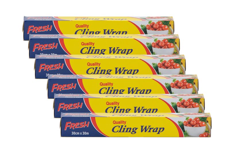 Fresh Cling Wrap - 6 Pack Bundle (30cm x 30m)