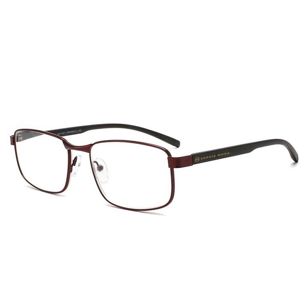 Sophie Moda Reading &amp; Anti-Blue Light Glasses - Stealth Elite (Silver)