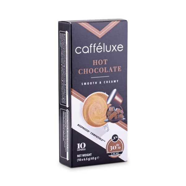 Caffeluxe Nespresso Compatible Milky Hot Choc Capsules | 10 Box