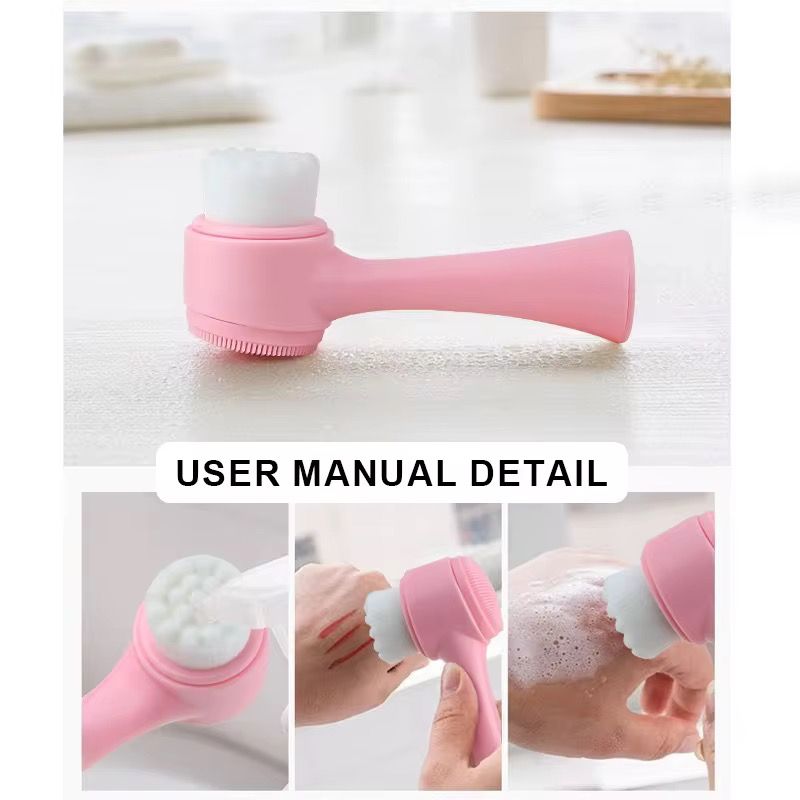 Dual Action Facial Brush & Body Exfoliator Kit with Makeup Brush