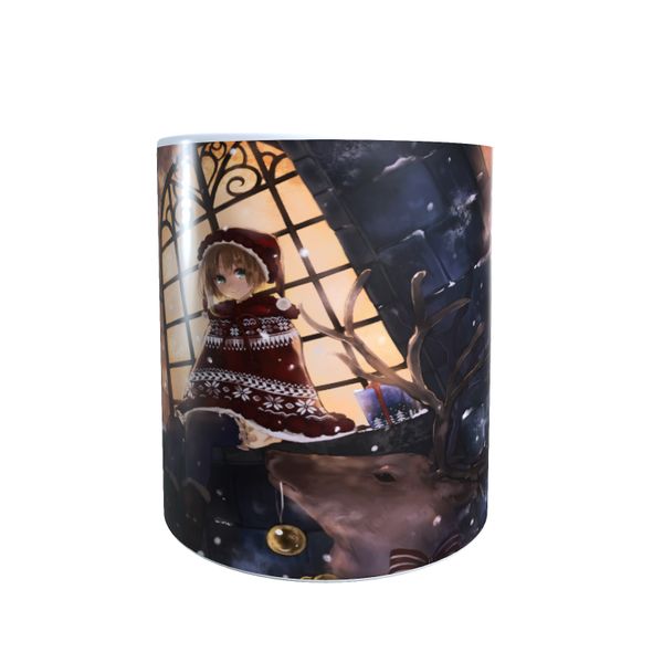 Decorating the Tree - Anime Waifu Christmas Coffee Mug