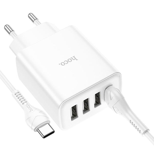 Fast Type C Charger With 4 USB Port 28.5 W (3.0 Amp)- C102A