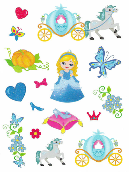 Kids Tattoo - Waterproof High Quality Skin Safe - Cinderella - HS-003