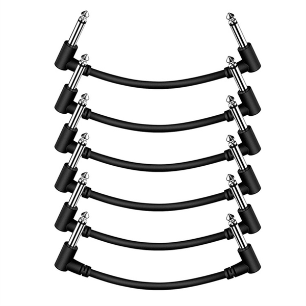 Guitar Patch Cable Guitar Effect Pedal Cables,Black 6 Pack 15cm