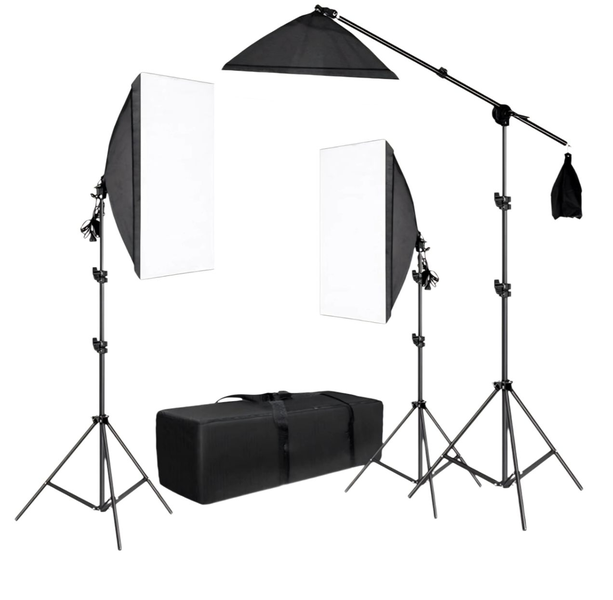 Professional 3 Pcs Soft Box Studio Lighting Set | No Bulb
