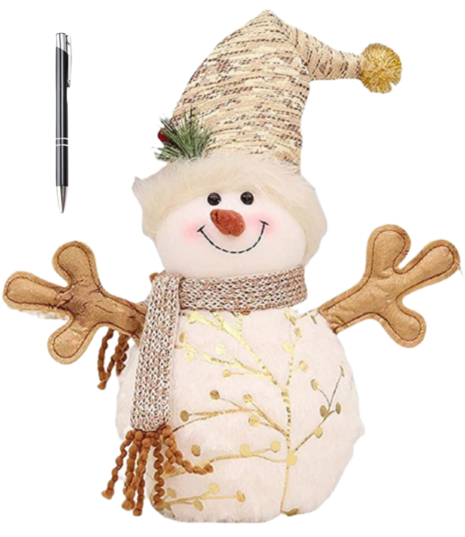 Christmas Snowman Decoration with Added Pen