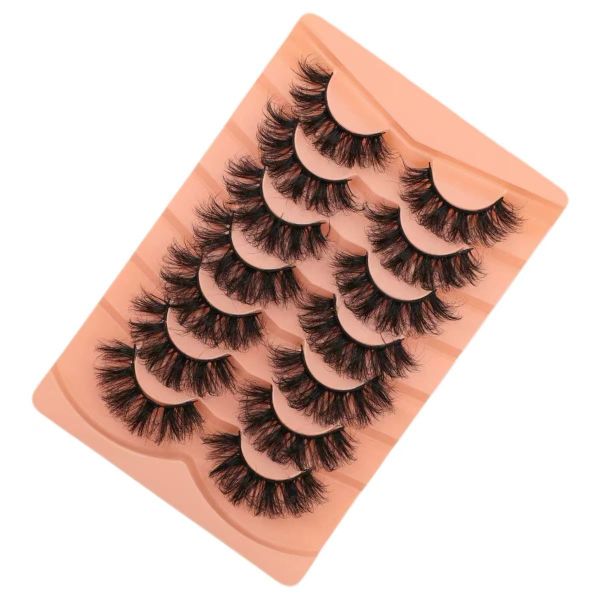 Fluffy False Eyelashes D Curl Natural Eyelashes 20mm 7 pairs