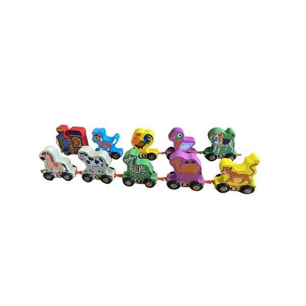 36-Piece Educational Colorful Wooden Animal Train Set F47-88-1