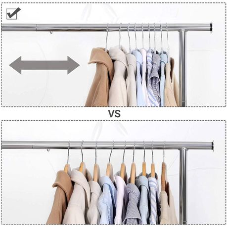 SONGMICS 50 Pack Coat Hangers, Heavy-Duty Plastic Hangers with Non-Slip Design, Space-S