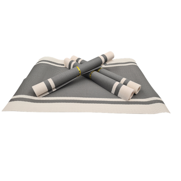 Placemats 4 Pack - Grey and White