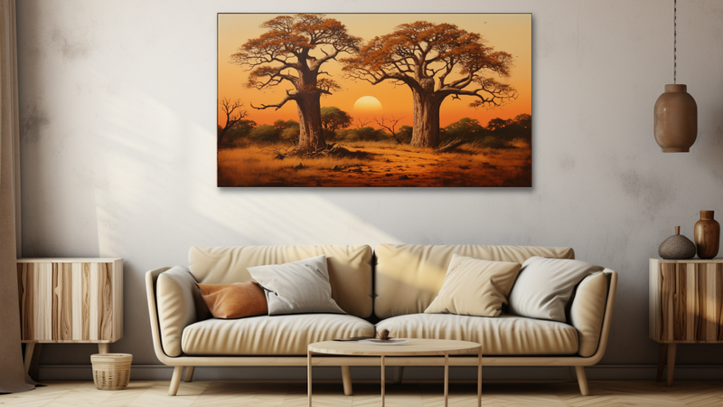 Canvas Wall Art - Savannah Sentinels Anstract - HD0140