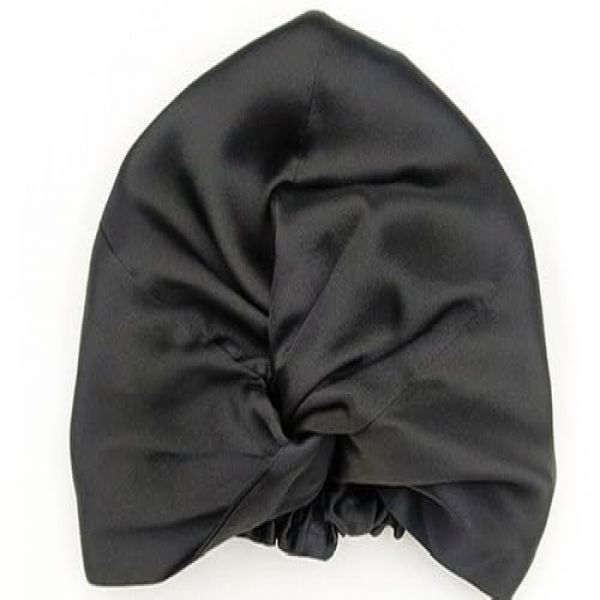 Mulberry Silk Bonnet, Double Layer Sleep CapAdjustable Band for Night Hair